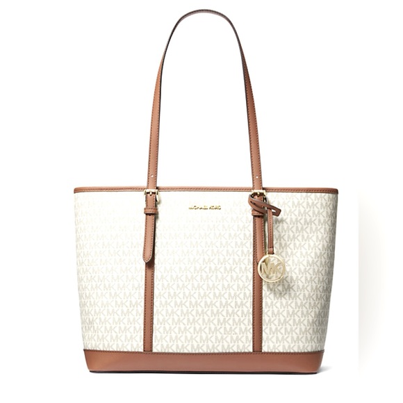 NWT * MICHAEL KORS * Jet Set Travel Small Logo Tote Bag - Picture 1 of 4